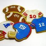 One Dozen (12) Football Themed Decorated Cookies-..