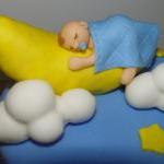 Fondant Moon & Stars Themed Baby Cake..