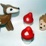 Fondant Woodland Themed Cake/cupcake Toppers