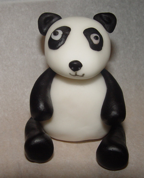 Fondant Panda Cake Topper (set Of 2)