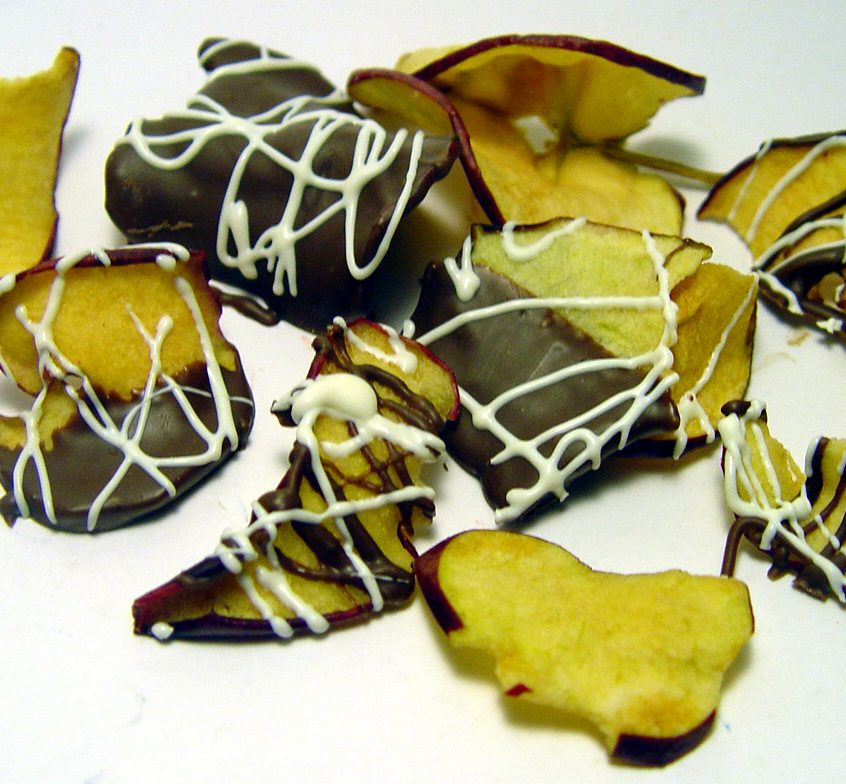 Chocolate Dipped Apple Chips