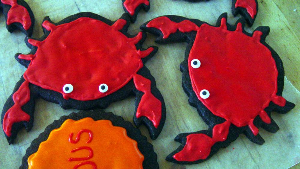 One Dozen Decorated Crab Cookies W/ Tags ("you've Got Crabs", For College Student