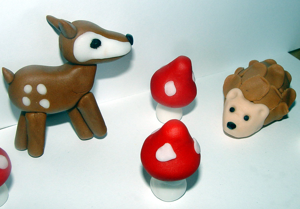 Fondant Woodland Themed Cake/cupcake Toppers