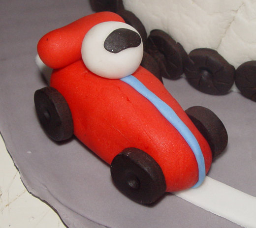 12 Fondant Race Car Cupcake Toppers